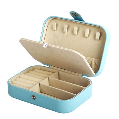 Blue Bedroom Jewelry Storage Box For Rings Necklaces And Earrings