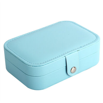 Blue Bedroom Jewelry Storage Box For Rings Necklaces And Earrings