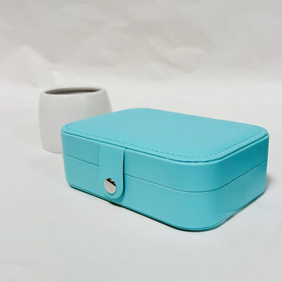 Blue Bedroom Jewelry Storage Box For Rings Necklaces And Earrings