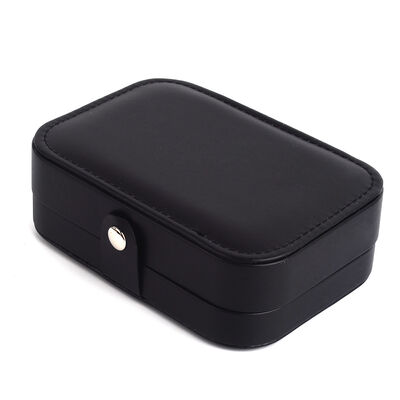 Black Jewelry Travel Storage Box For Rings Necklaces And Earrings