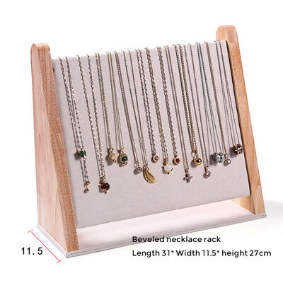 Retail Wood Jewelry Holder Stand Display Set For Necklaces Pendants