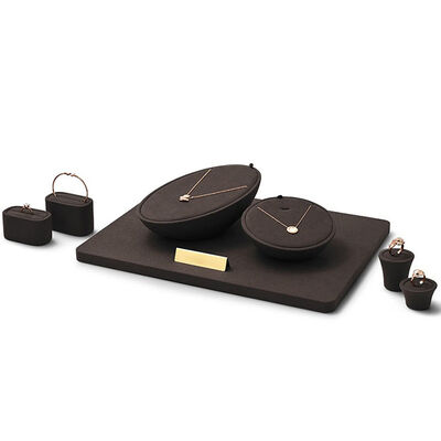 Brown Jewelry Display Props Exhibition Small Necklace Display Seat