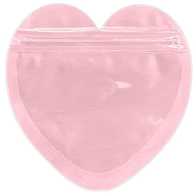 PINK Macaron Heart Jewelry Self Sealing Bags for Packaging Gifts Storage Solutions
