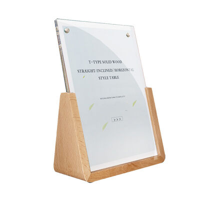 Upscale Restaurant Promotional Sign Holder Stand Vertical Acrylic Mail Organizer