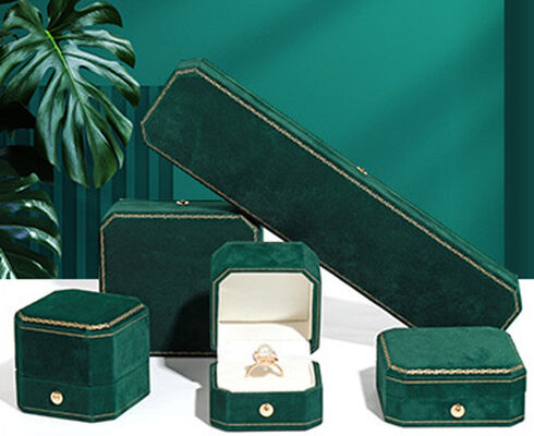 Custom Leather Jewelry Packaging Box For Necklace Earrings Rings Bracelets