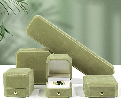 Custom Leather Jewelry Packaging Box For Necklace Earrings Rings Bracelets