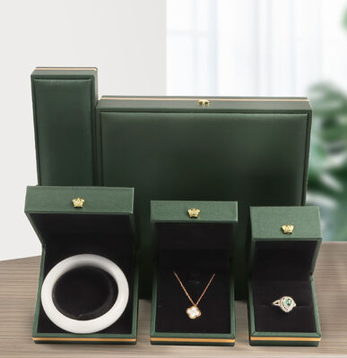 Custom Logo PU Leather Storage Box 6 Colors Ring Packaging Box