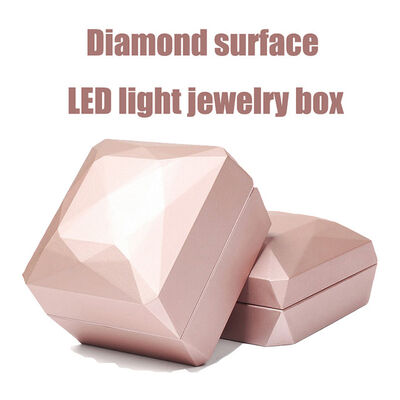 Customized Spray Paint Box Gift Packaging LED Light Jewelry Box