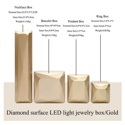 Customized Spray Paint Box Gift Packaging LED Light Jewelry Box