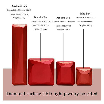 Customized Spray Paint Box Gift Packaging LED Light Jewelry Box