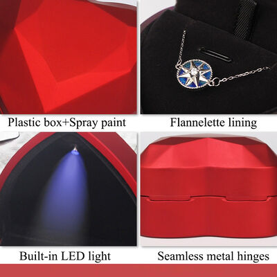 LED Light Rings Jewelry Packaging Boxes Customizable 7.2*6.6*4.5cm