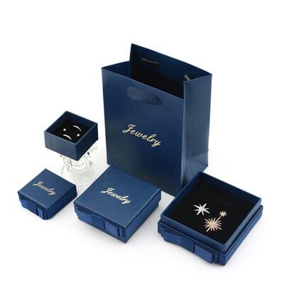 Blue Bow Specialty hard Paper Packing Boxes For Pandora Jewelry